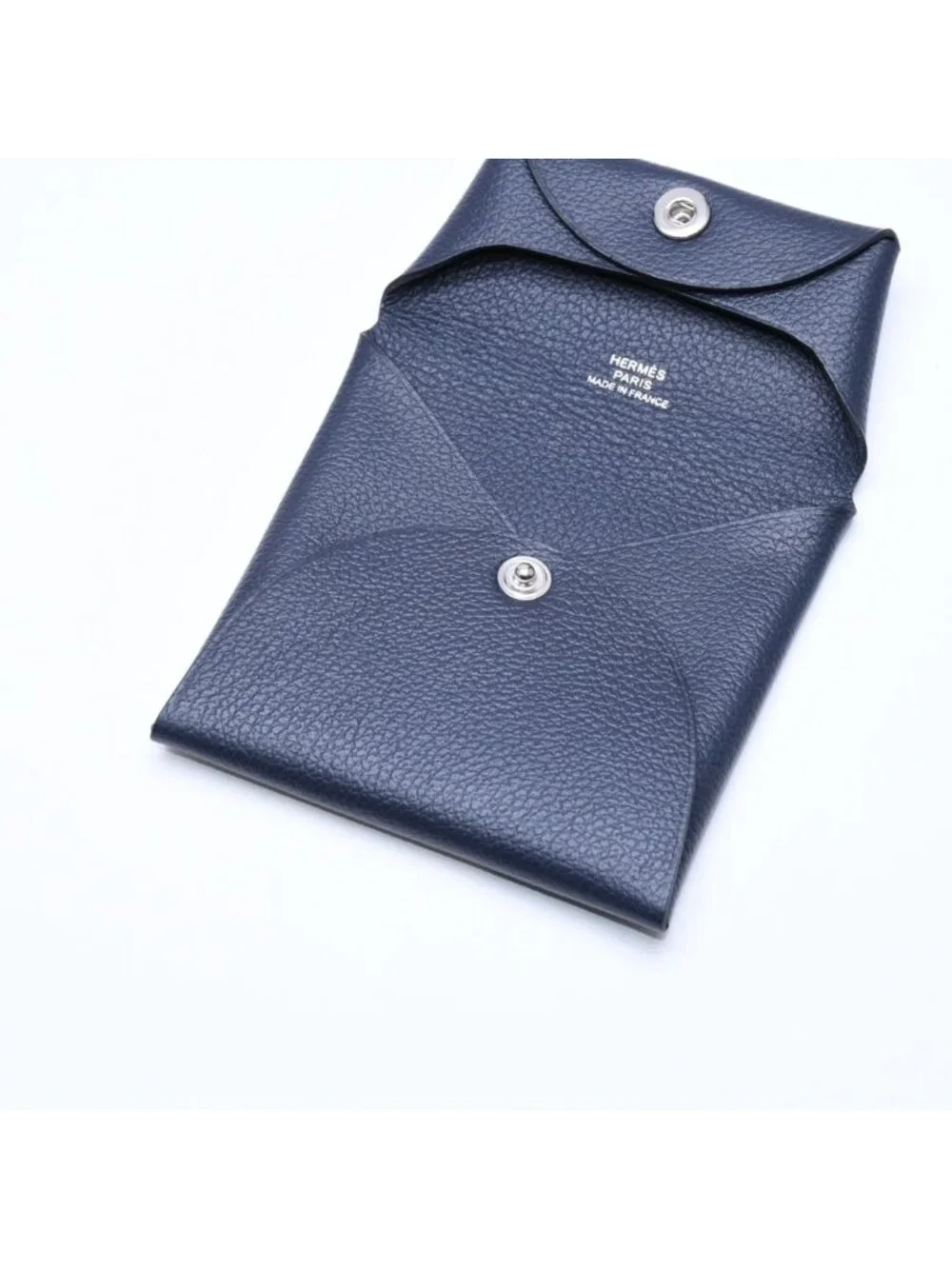 Hermes Wallet Coin Purse Bastia Silver Veau Epsom
